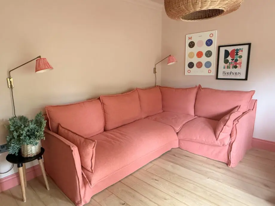 Stunning Sofa.com Isaac corner sofa in coral