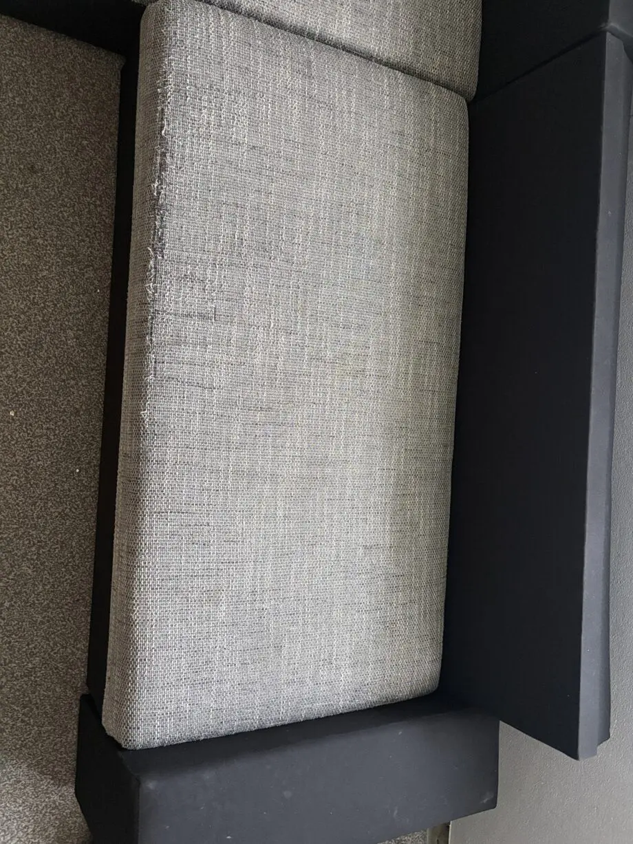 Black, dark grey corner sofa