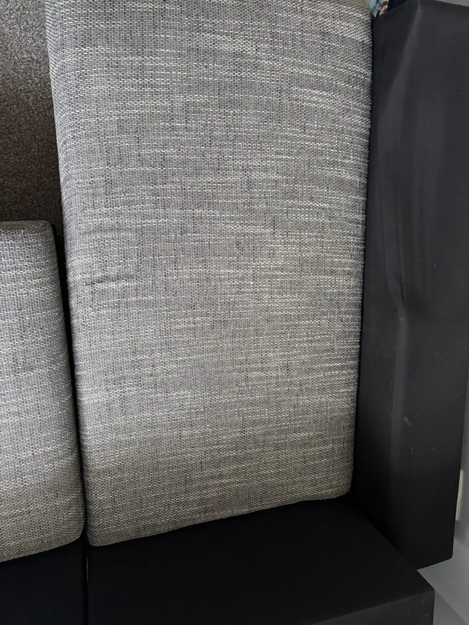 Black, dark grey corner sofa