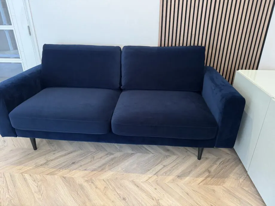 Like New BIG CHILL 3 seater sofa in discontinued Navy velvet