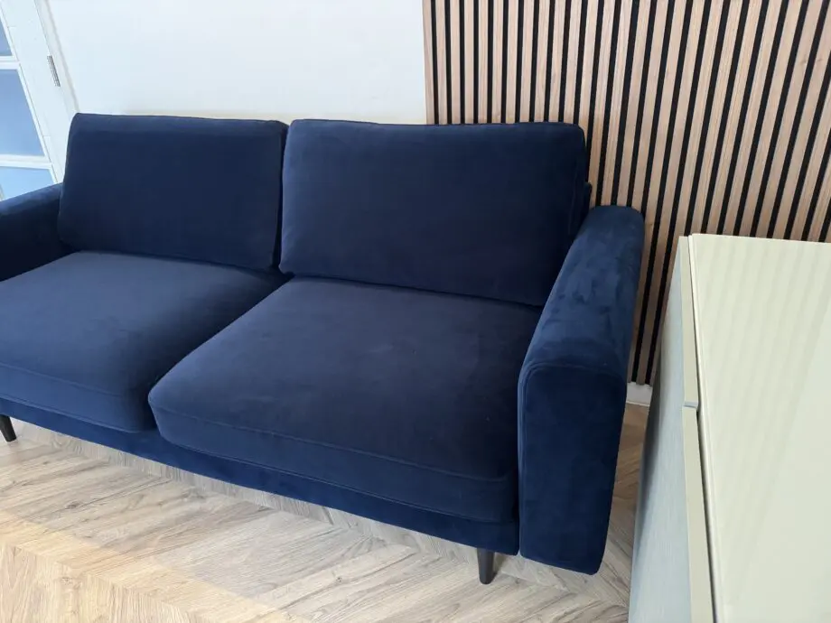 Like New BIG CHILL 3 seater sofa in discontinued Navy velvet