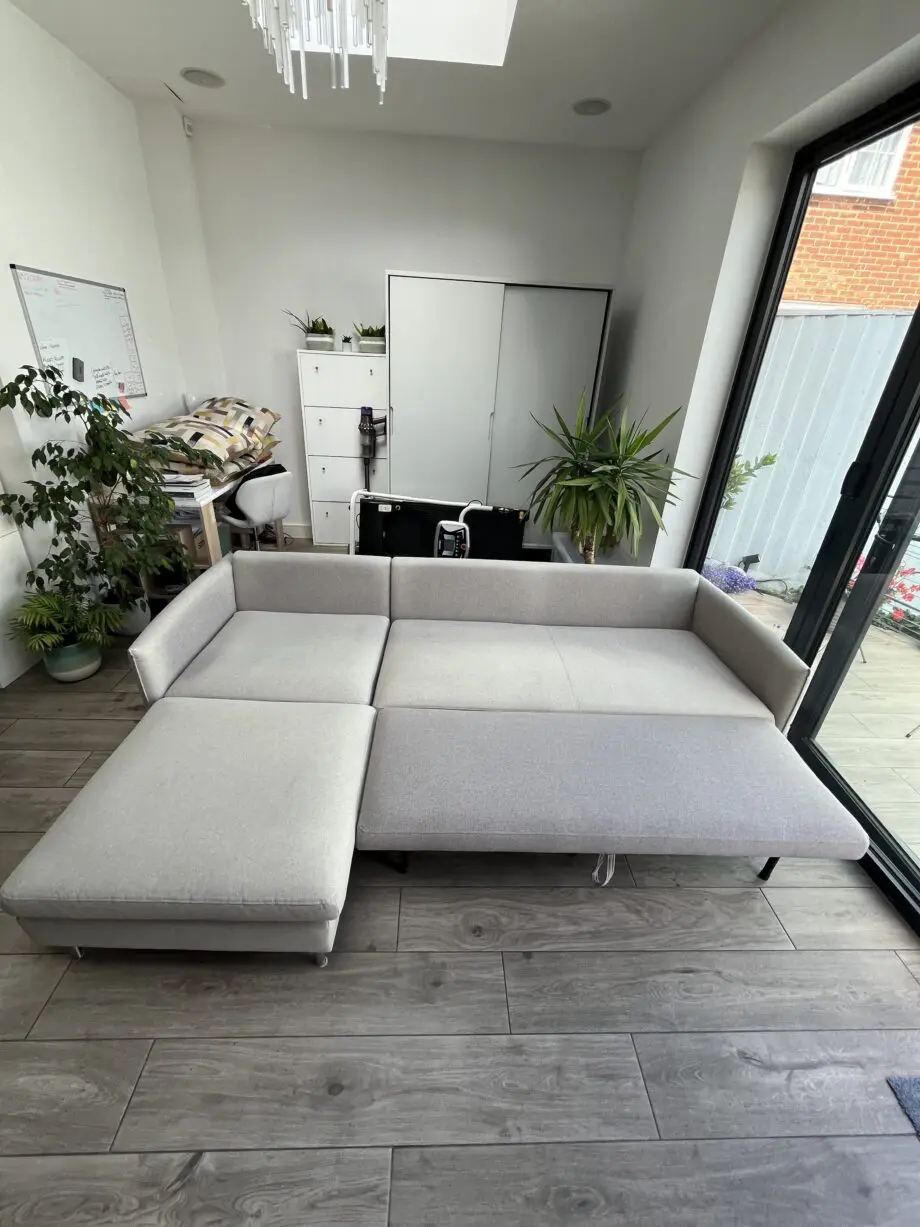 MADE grey sofa bed / corner sofa