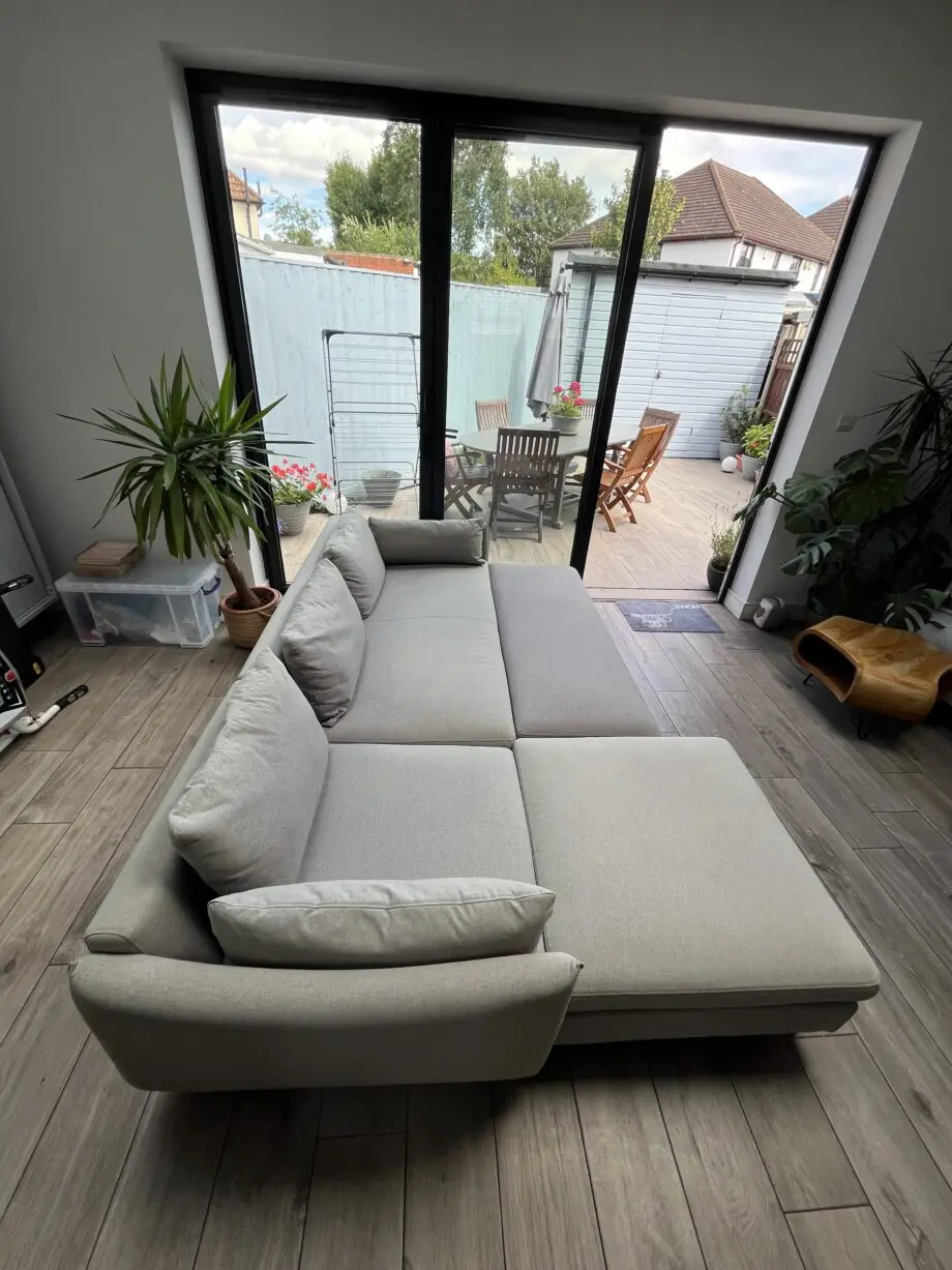 MADE grey sofa bed / corner sofa