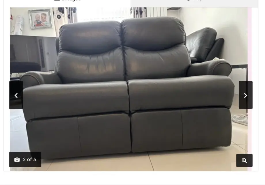 SCS g plan leather sofa
