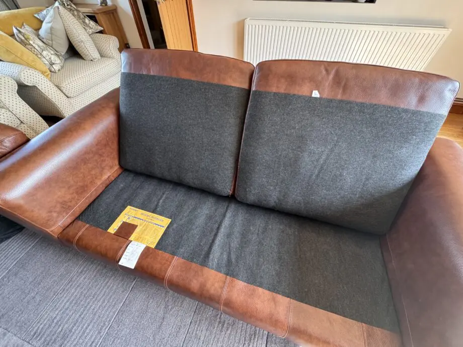 Brian James Leather Brown 3 Seater Sofa