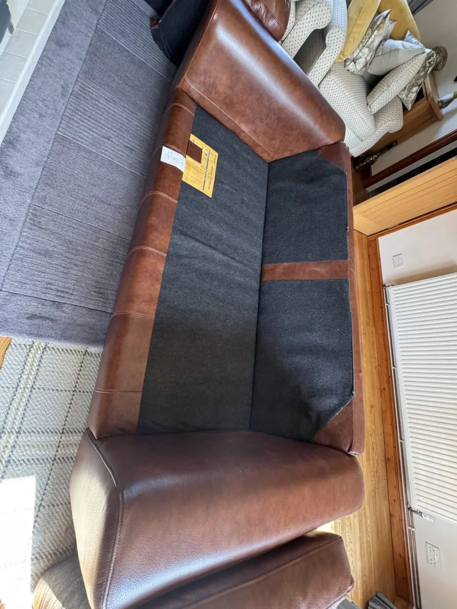 Brian James Leather Brown 3 Seater Sofa