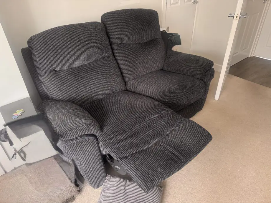 Lazy boy manual recliner black material