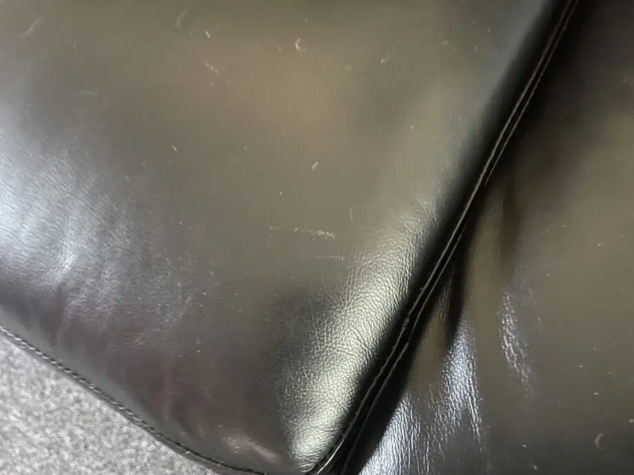 DFS Chaise Right hand facing leather couch.