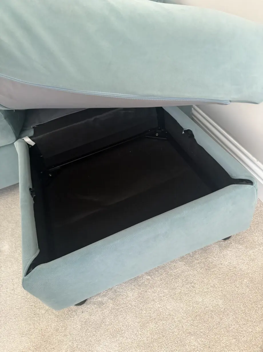 Green / Blue IKEA L-Shaped Chaise Sofa