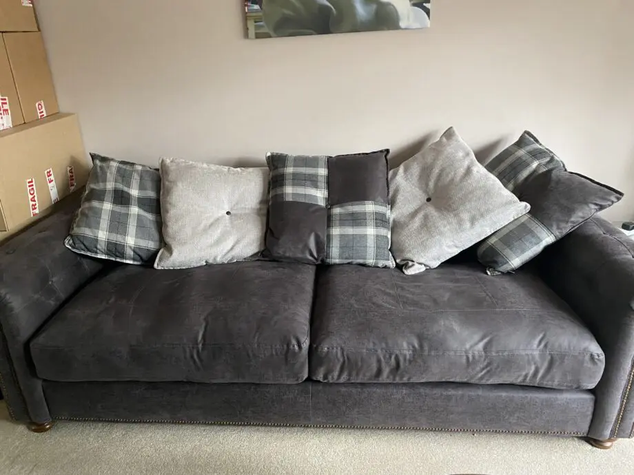 DFS Grey 4 Seater & Cuddle Chair 6 Months Old