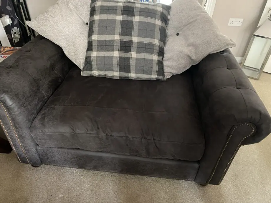 DFS Grey 4 Seater & Cuddle Chair 6 Months Old