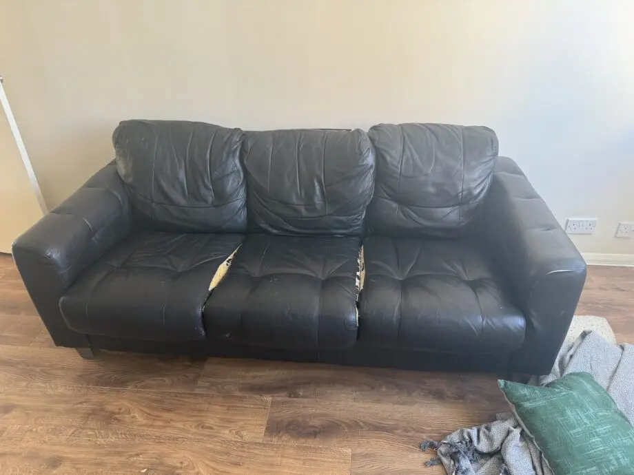 Black Leather Sofa