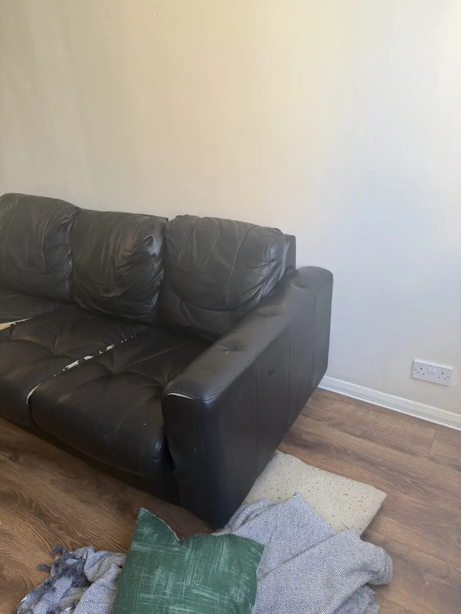 Black Leather Sofa