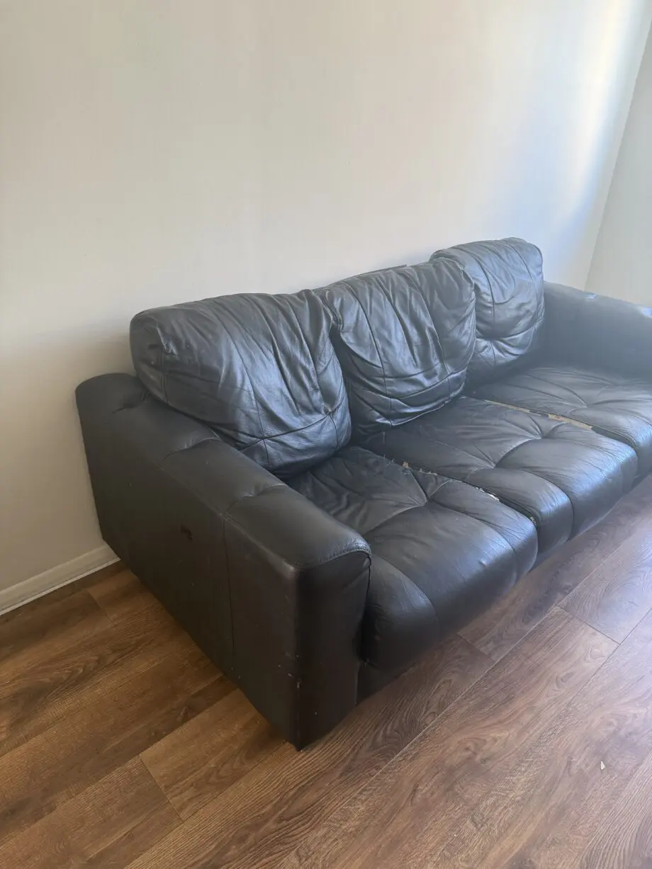 Black Leather Sofa