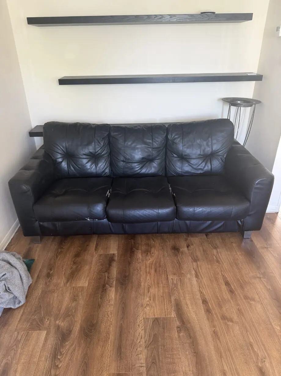 Black Leather Sofa