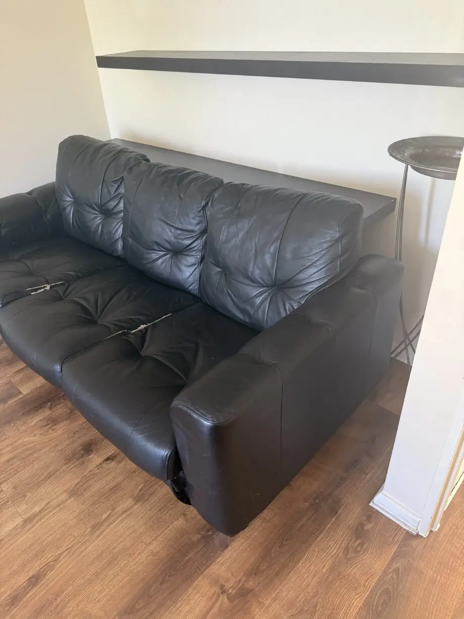 Black Leather Sofa