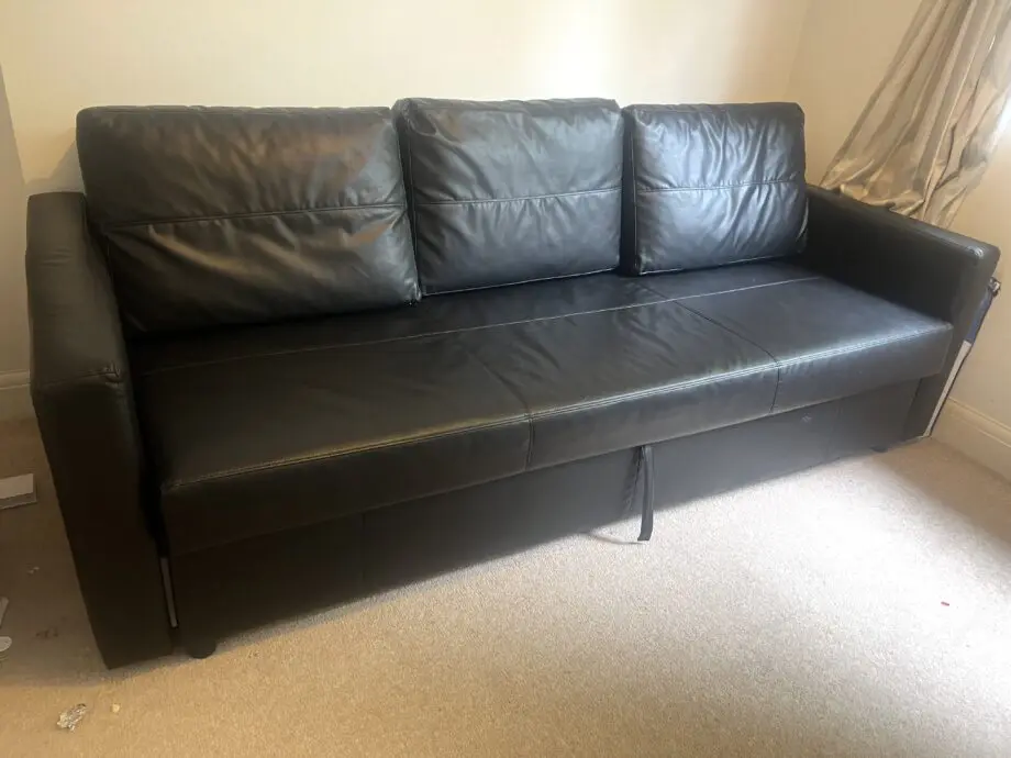 IKEA 3 seater sofa bed black with storage - Top Condition, 40% of current MRP