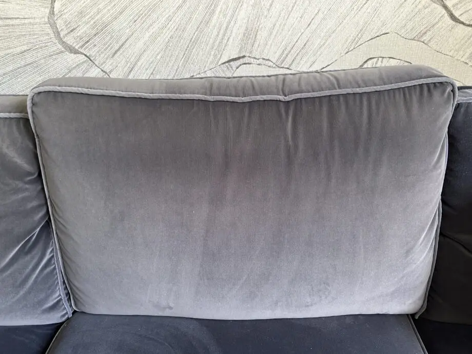 Bespoke Corner Sofa from Sofa and Chair Company in Charcoal Velvet with Contrast Piping