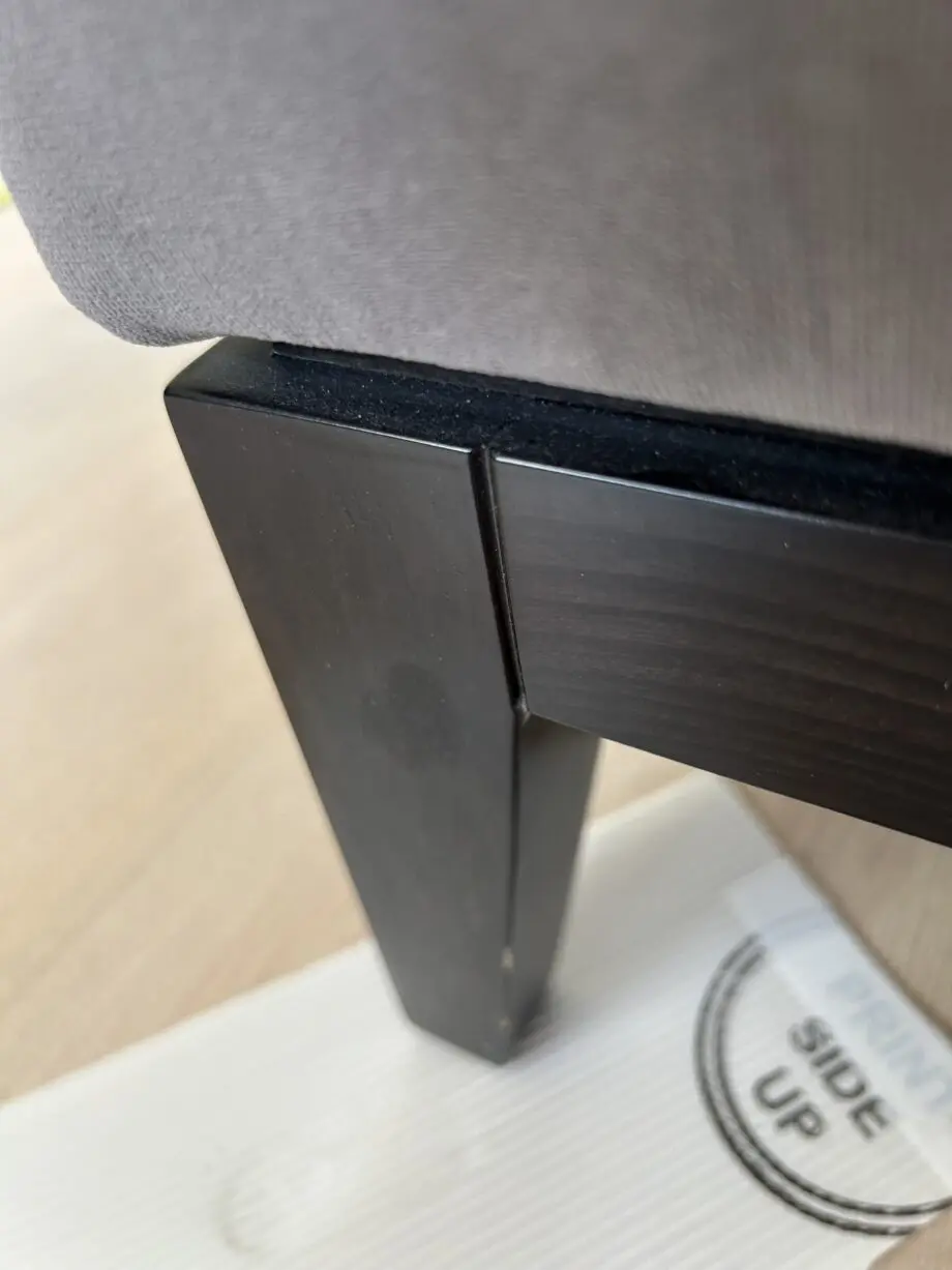 Bespoke Corner Sofa from Sofa and Chair Company in Charcoal Velvet with Contrast Piping