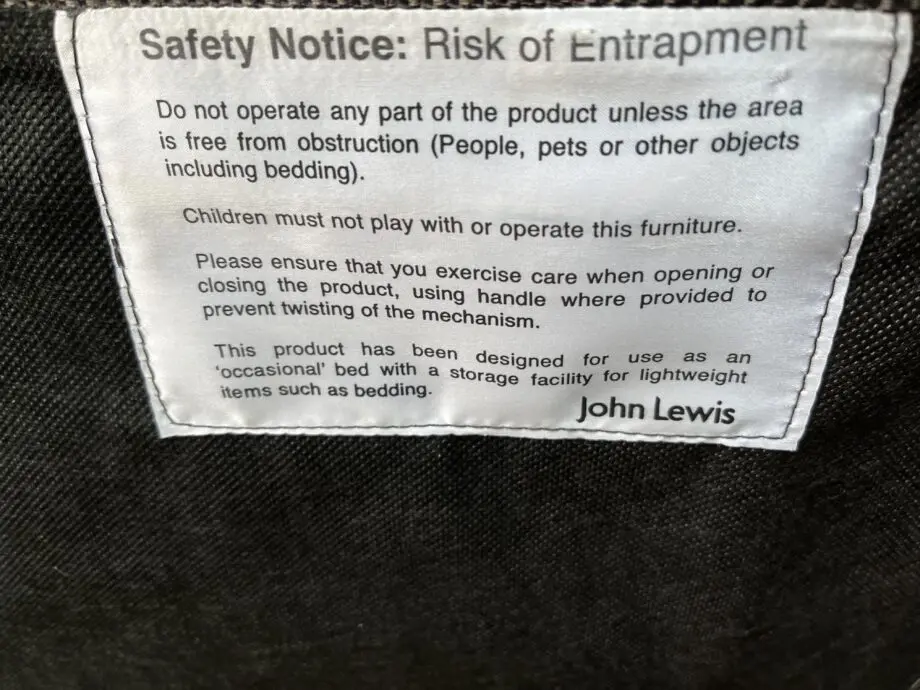 John Lewis Sansa Splayed Arm with storage. Tweed grey. Light wood legs.