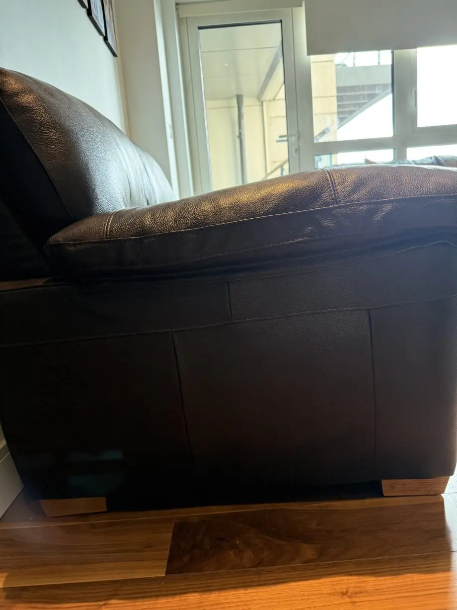 Dark brown sofa set from oak furniture