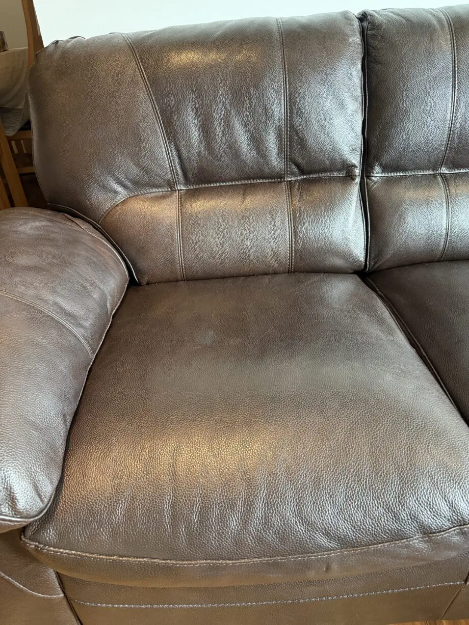 Dark brown sofa set from oak furniture