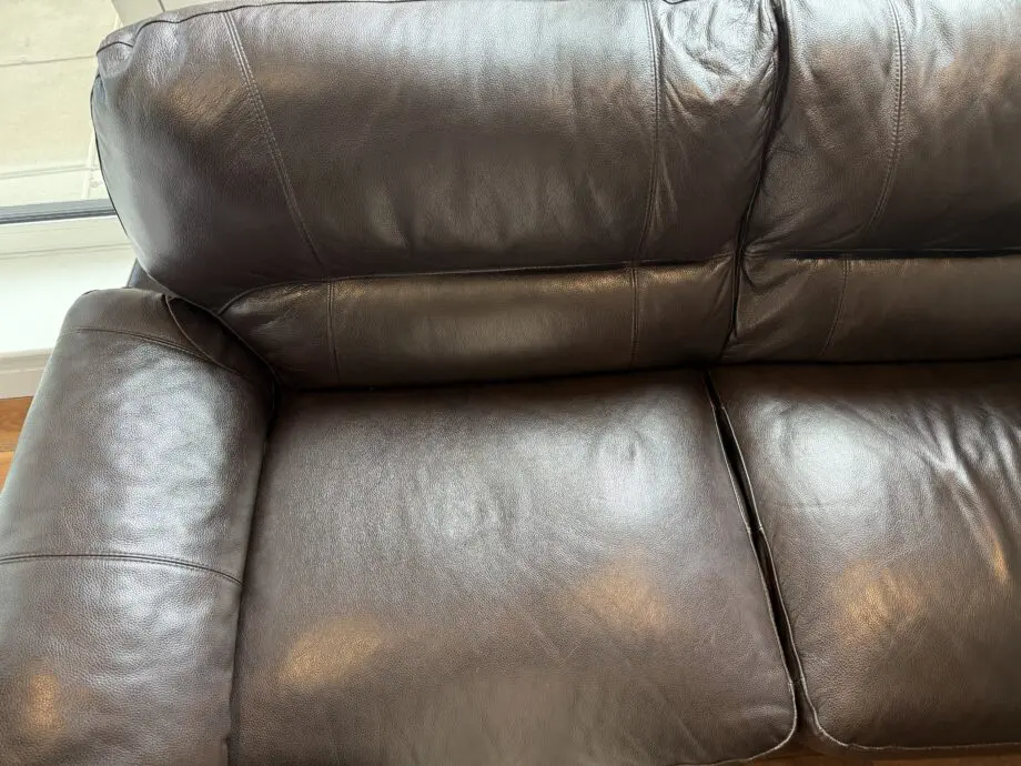 Dark brown sofa set from oak furniture