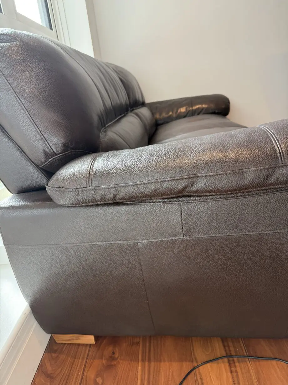 Dark brown sofa set from oak furniture