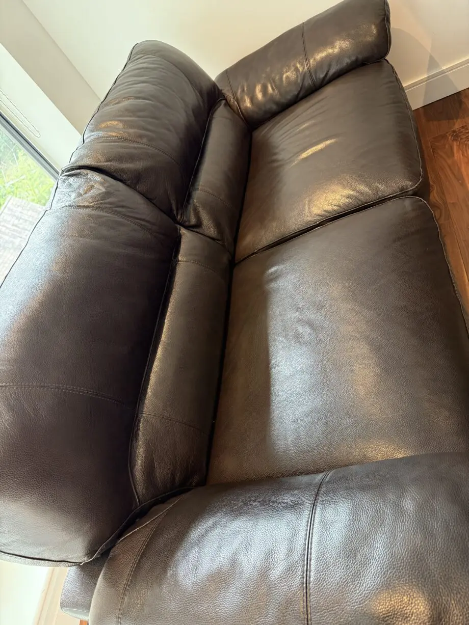 Dark brown sofa set from oak furniture