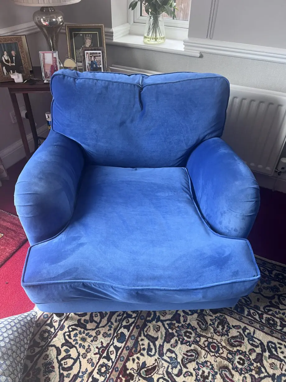 Blue 1 Seater Arm Chair made by Sofas and Stuff [https://sofasandstuff.com]