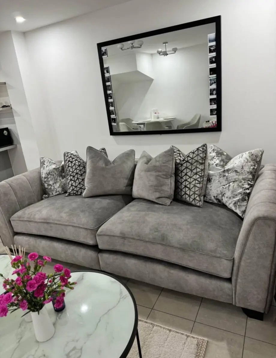 Grey 4 seater Ariana Furniture Village coach