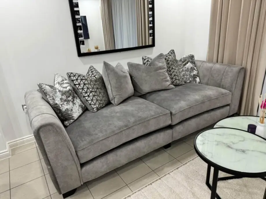 Grey 4 seater Ariana Furniture Village coach