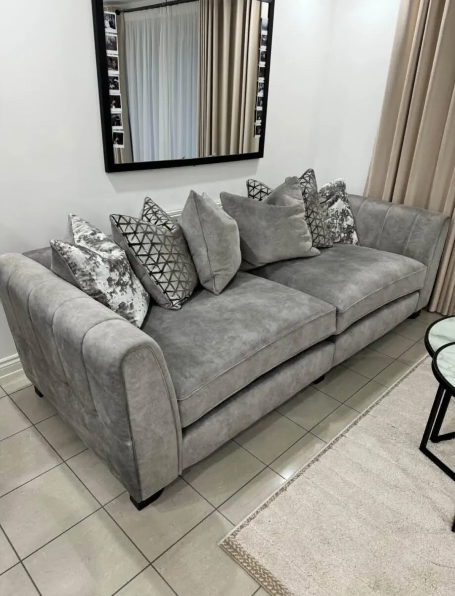 Grey 4 seater Ariana Furniture Village coach