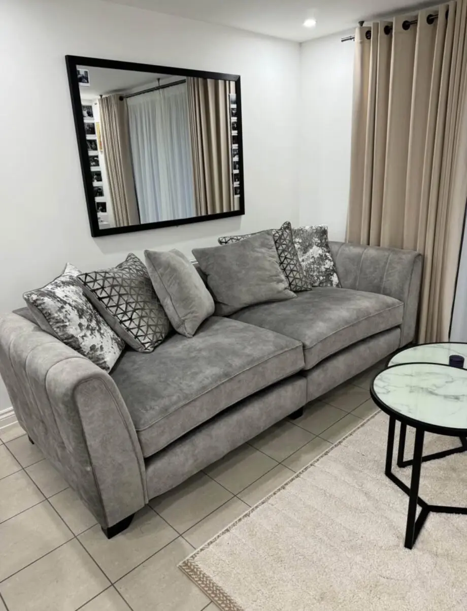Grey 4 seater Ariana Furniture Village coach