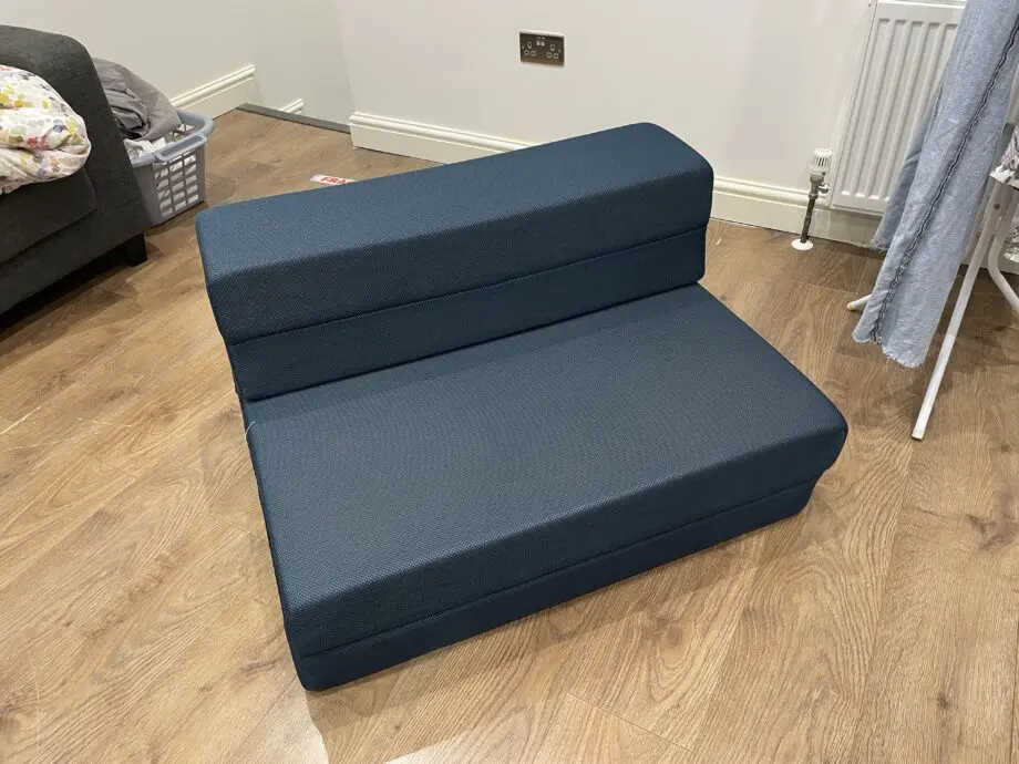 Milliard Folding Mattress, Thick High Density Foam Fold Out Sofa Chair Bed, Great for Guests, Camping, and Travel (Single) Tri-fold Sofa Bed navy blue