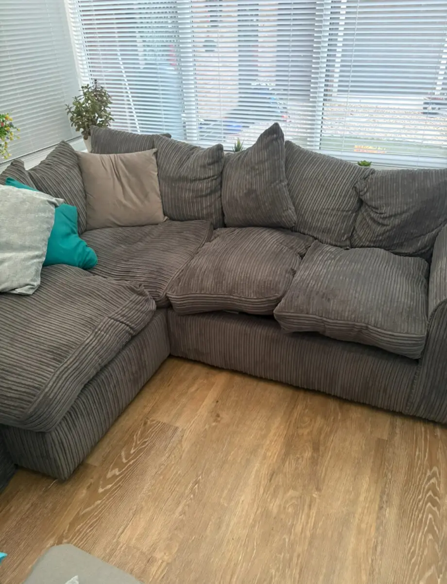 Amazon charcoal corner sofa