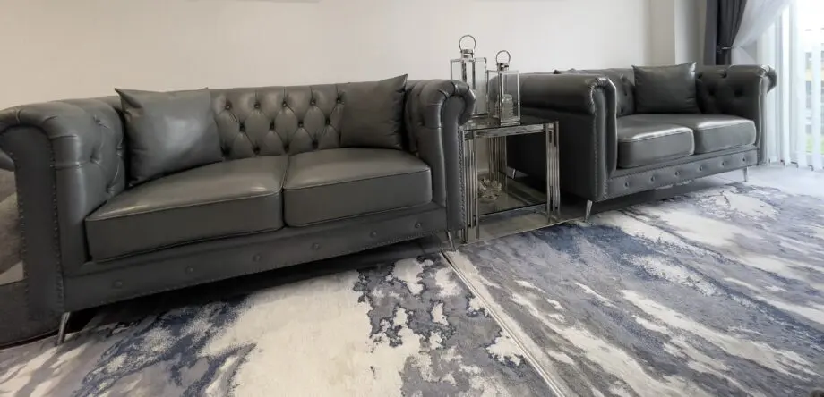Oak furniture store grey 2+2 seater sofa