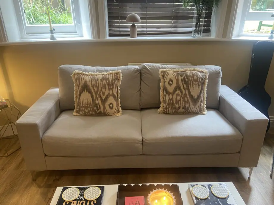 Furniture And Choice: Baltimore 3 Seater Sofa, Dove Grey Classic Plush Fabric