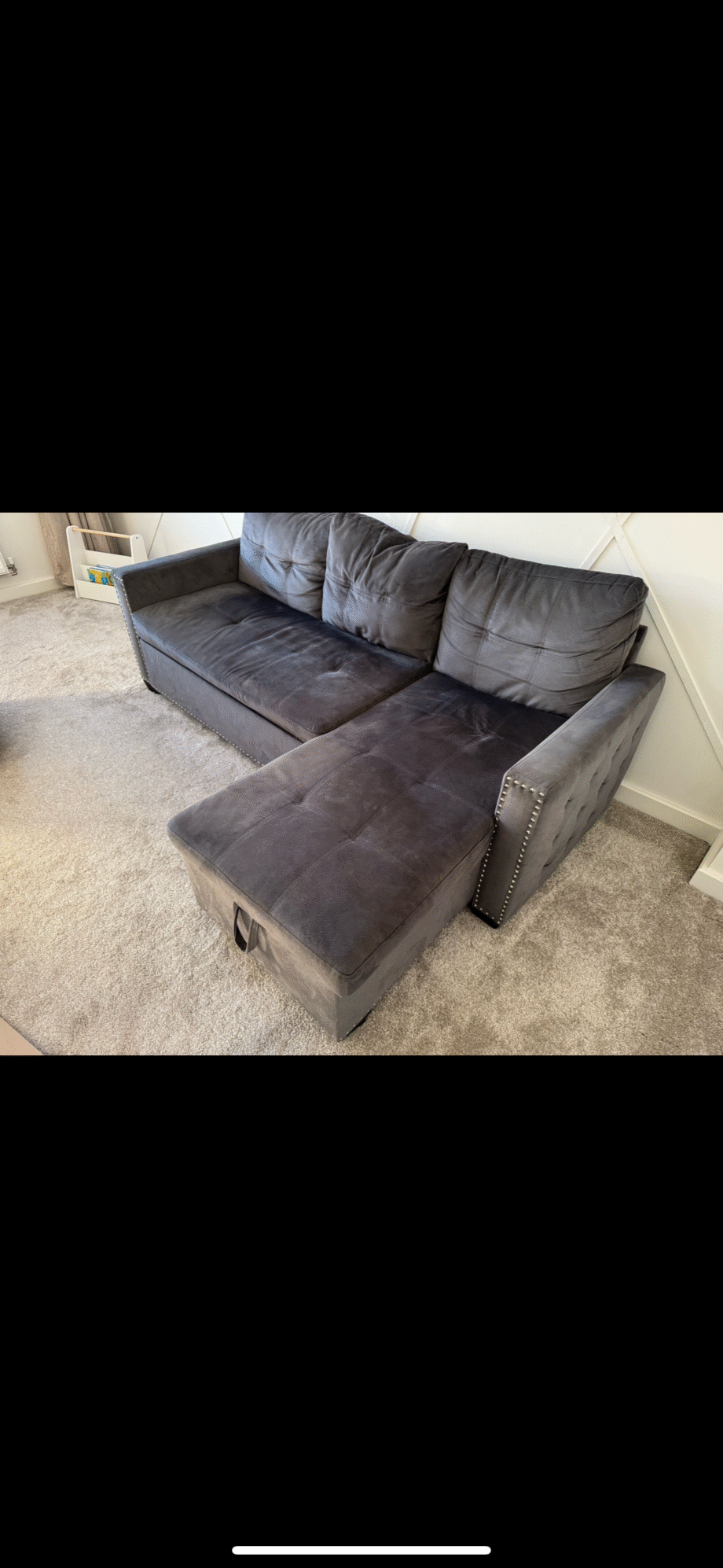 Grey sofa bed