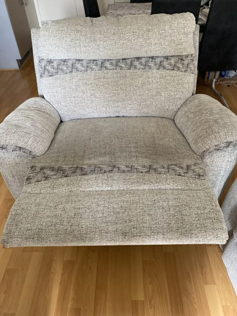Carrera 1 Grey Fabric 3 Seater Manual Recliner + 2 Seater