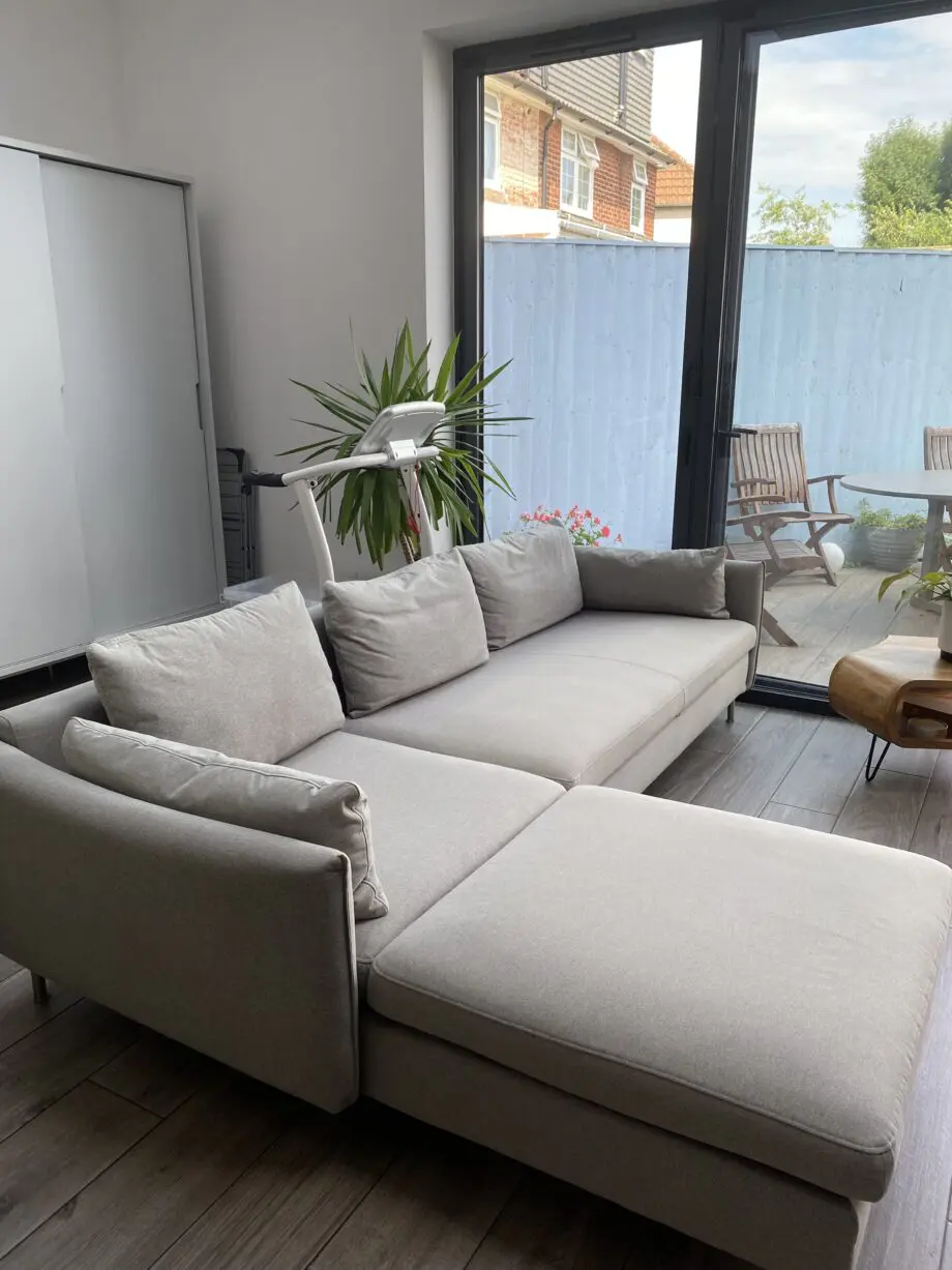 MADE grey sofa bed / corner sofa