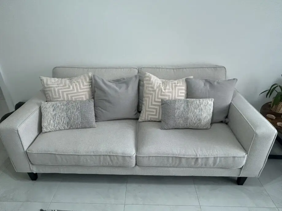 DUSK SoHo Sofa and Pouffe Set - Natural