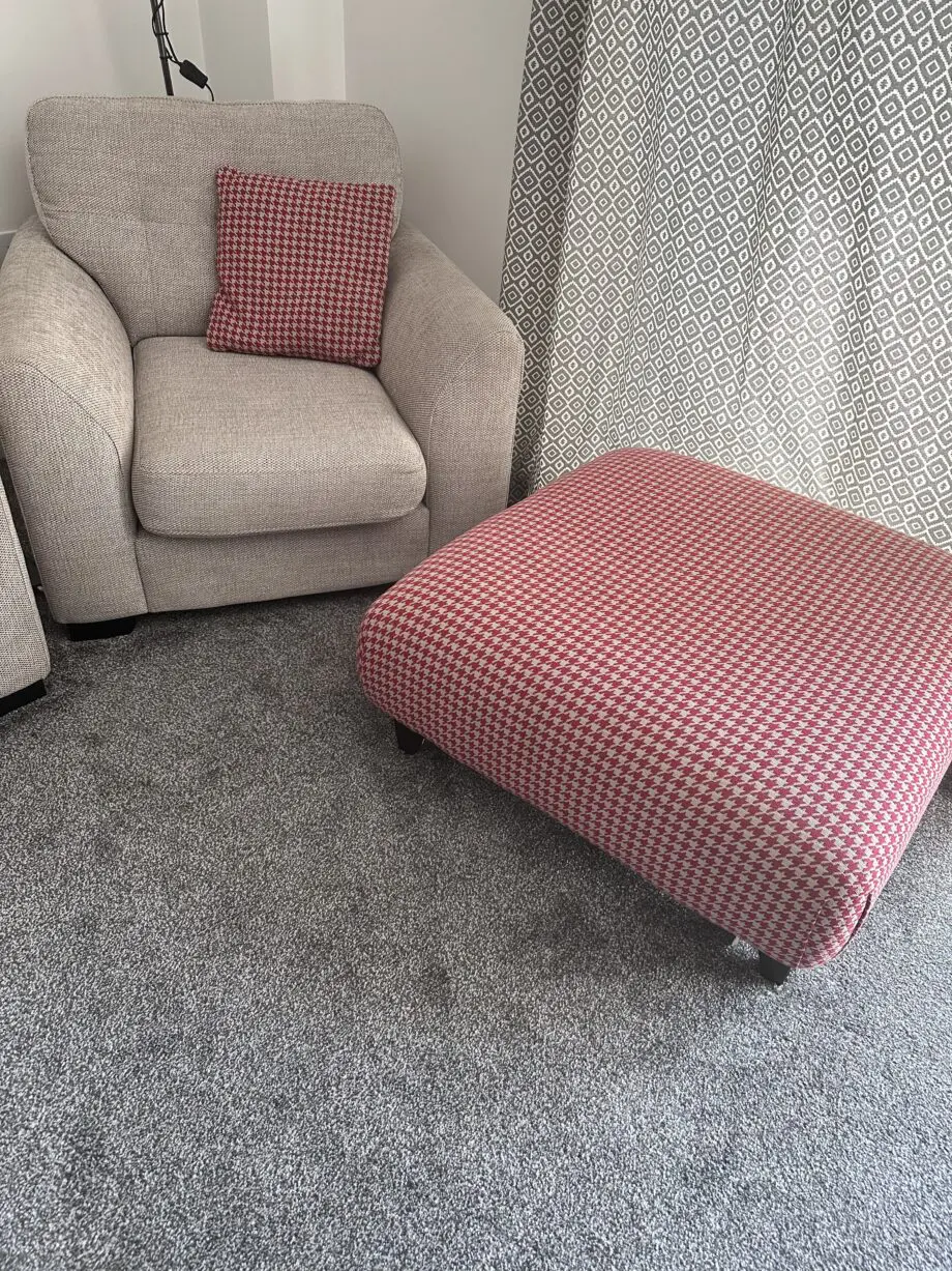 three seater sofa arm sofa chair and the foot stool