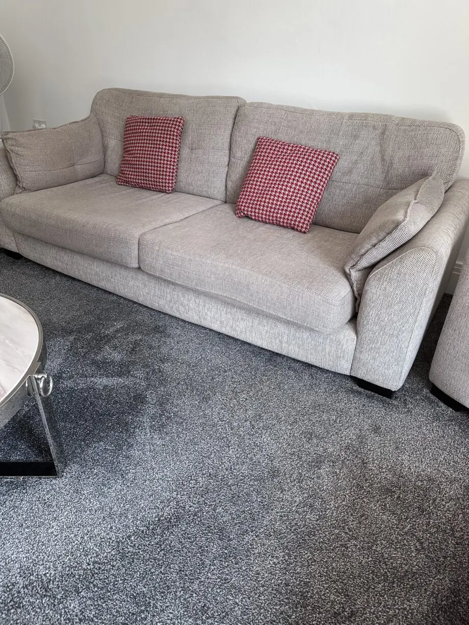 three seater sofa arm sofa chair and the foot stool