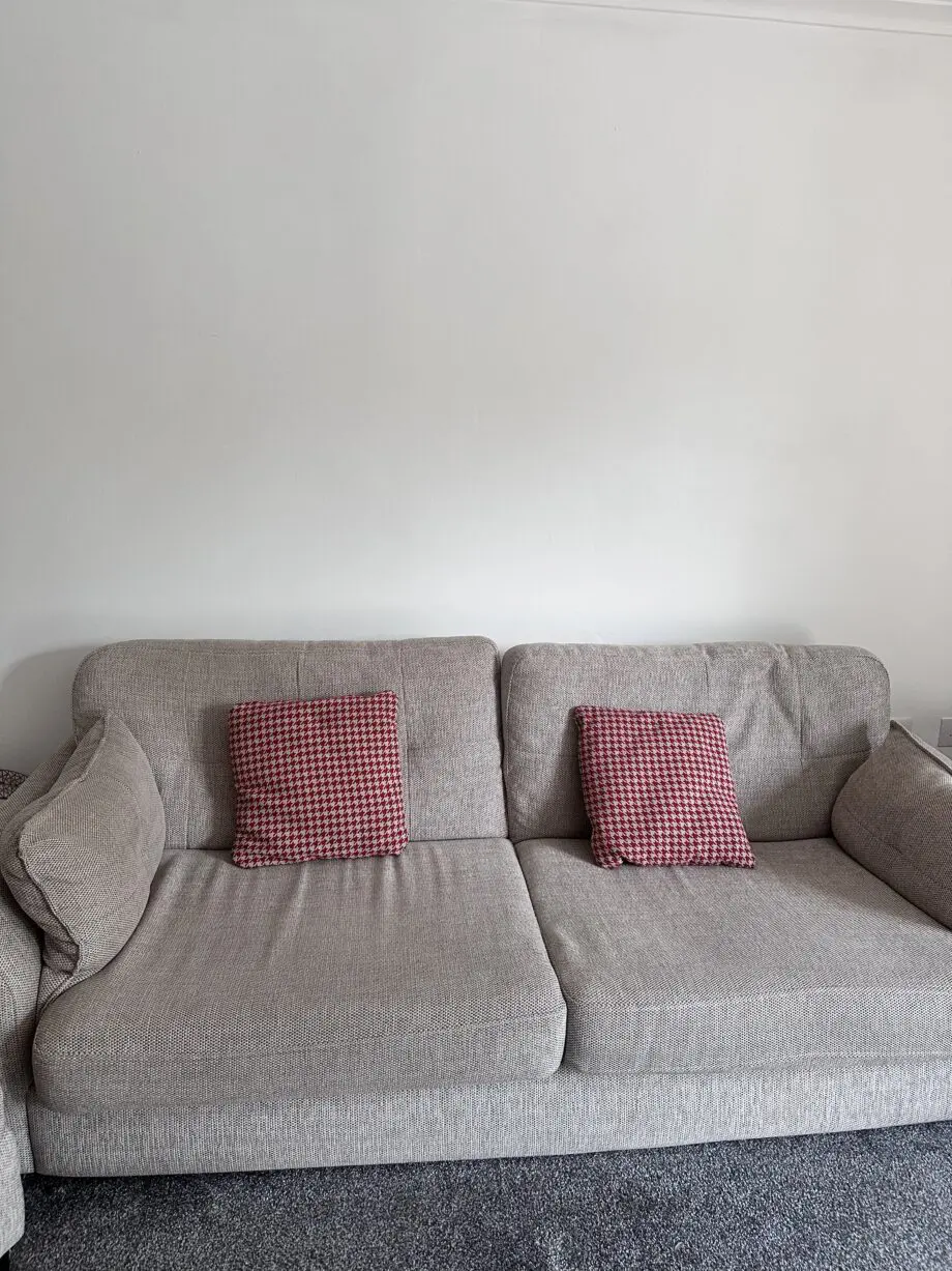 three seater sofa arm sofa chair and the foot stool