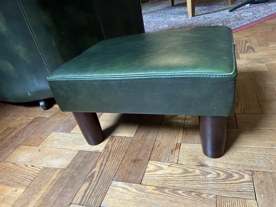 Centurion Green Leather Chesterfield sofa and Chair