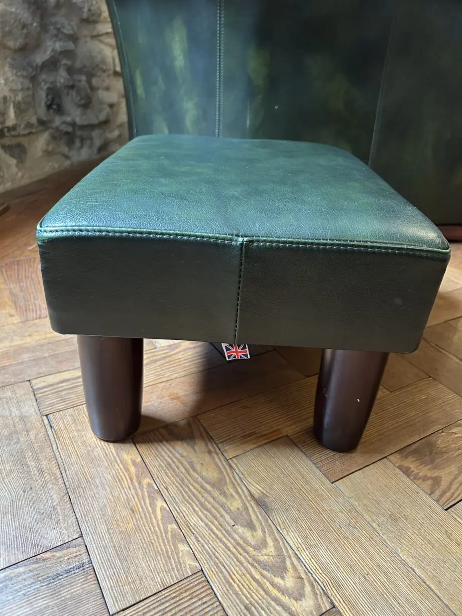Centurion Green Leather Chesterfield sofa and Chair