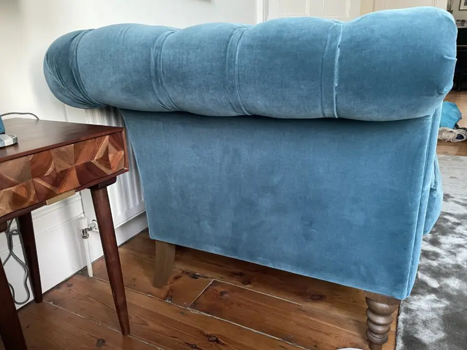 Sofa.com Oscar 2 Seater Sofa in Deep Turquoise Velvet