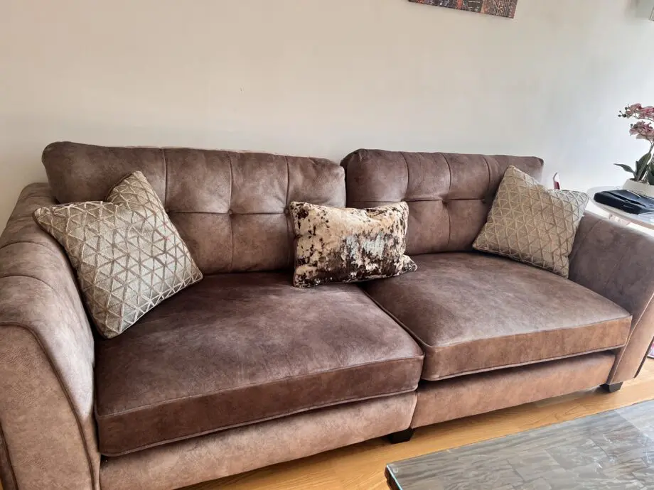 Furniture Village Ariana Dapple chocolate Sofas - 4 and 2 seaters sofas