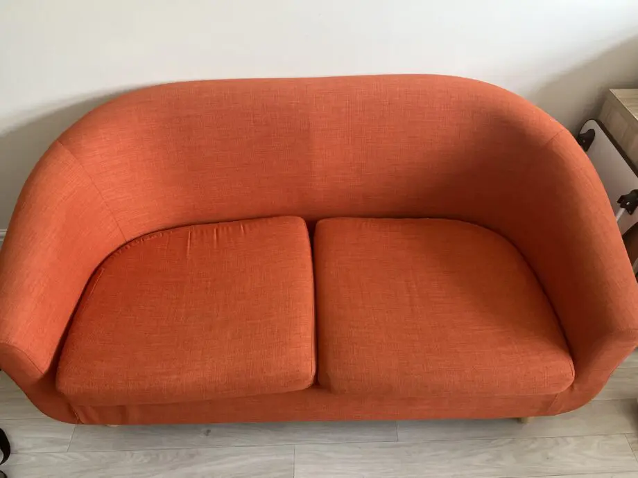 Rust orange sofa MADE